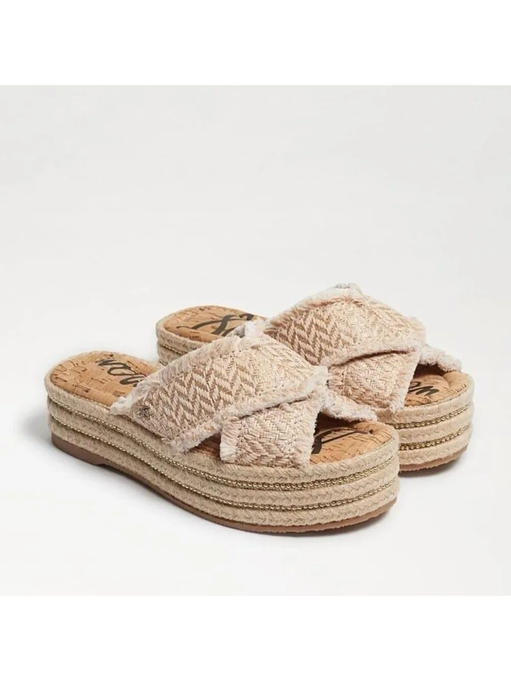 Sam Edelman Anthro Ashlynn Espadrille Fringe Platform Sandals Boho NEW Size 8